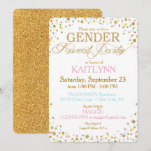 Gold Glitter Blue Pink Yellow Sprinkle Baby shower