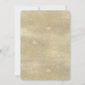 Gold Glitter Blush Floral Quinceañera Birthday Kaart (Achterkant)