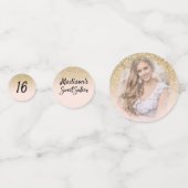 Gold Glitter & Blush Pink Confetti van 16 partijen (Voorkanten)