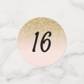 Gold Glitter & Blush Pink Confetti van 16 partijen (Kleine voorkant)