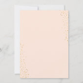 Gold Glitter Blush Pink Floral Foto Afstuderen Aankondiging (Achterkant)