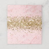 Gold Glitter Blush Pink Marble Blank Plaatskaartje (Buitenkant ongevouwen)