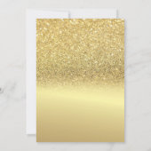 Gold Glitter Bokeh, kerstballen Company Party Kaart (Achterkant)