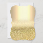 Gold Glitter Bokeh, Tiara, Sweet 16 Party Kaart (Achterkant)