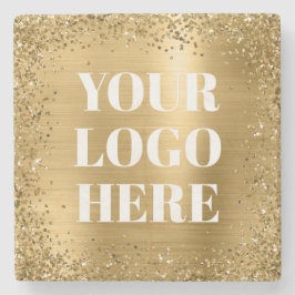 Gold Glitter Border and Folie Logo Stenen Onderzetter