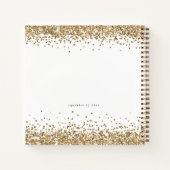Gold Glitter Borders 50th Birthday Guest Book Notitieboek (Achterkant)