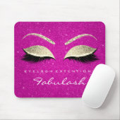 Gold Glitter Branding Beauty Hot Pink Lashes Muismat (Met muis)
