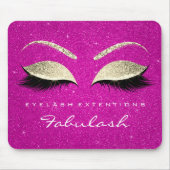 Gold Glitter Branding Beauty Hot Pink Lashes Muismat (Voorkant)