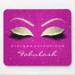Gold Glitter Branding Beauty Hot Pink Lashes Muismat