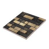 Gold Glitter Brick Pattern Tegeltje (Zijkant)
