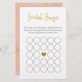 Gold Glitter Bridal Bingo Vrijgezellenfeest game