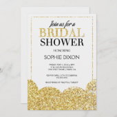Gold Glitter Bridal Shower Kaart (Voorkant / Achterkant)