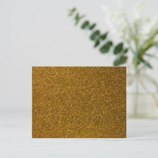 Gold Glitter Briefkaart (Staand voorkant)