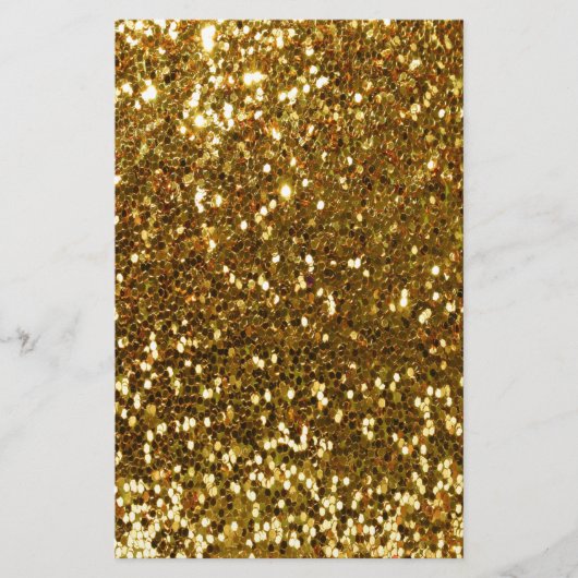 Gold Glitter Briefpapier (Voorkant)