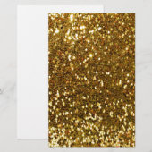 Gold Glitter Briefpapier (Voorkant / Achterkant)