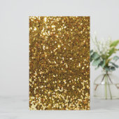 Gold Glitter Briefpapier (Staand voorkant)