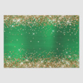 Gold Glitter Bright Green Ombre Folie Tissuepapier (Voorkant)