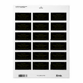 Gold Glitter Brochure Stickers (Full Sheet)