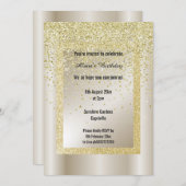 Gold Glitter Bronze Moderne All Occassion Custom Kaart (Voorkant / Achterkant)