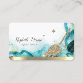 Gold Glitter Broom Abstract Visitekaartje (Voorkant)