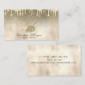 Gold Glitter Broom Maid Cleaning House Visitekaartje (Voorkant / Achterkant)