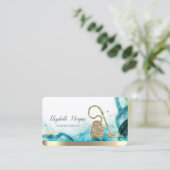 Gold Glitter Broom Vacuum Abstract Visitekaartje (Staand voorkant)