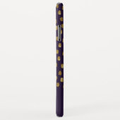 Gold Glitter Brush Strokes op Paars Case-Mate iPhone Case (Achterkant/rechts)