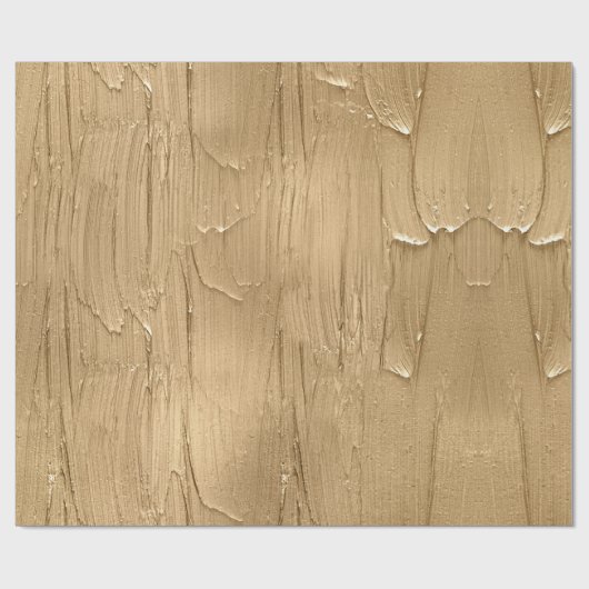 Gold Glitter Brushstrokes Texture Celebration Cadeaupapier (Vlak)