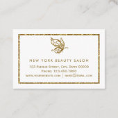 Gold Glitter Butterfly - Loyalty Kaart (Achterkant)