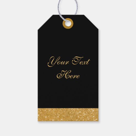 Gold Glitter Cadeaulabel (Voorkant)