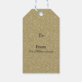 Gold Glitter Cadeaulabel (Voorkant)