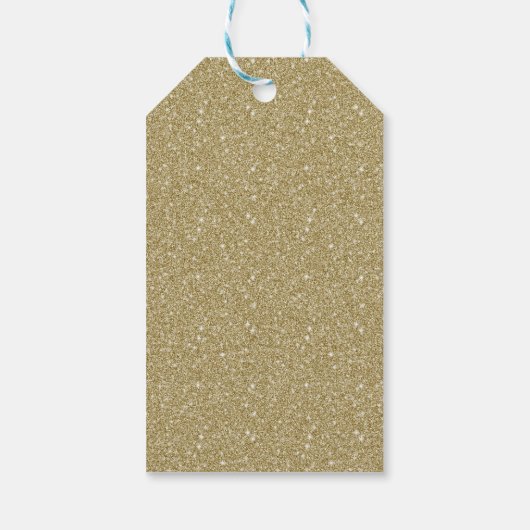 Gold Glitter Cadeaulabel (Achterkant)