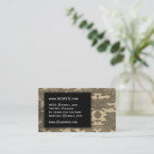 Gold Glitter Camouflage Professional Social Media Visitekaartje (Staand voorkant)