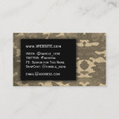 Gold Glitter Camouflage Professional Social Media Visitekaartje (Voorkant)