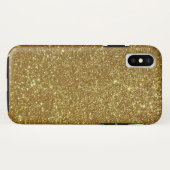 Gold Glitter Case-Mate iPhone Case (Achterkant (horizontaal))