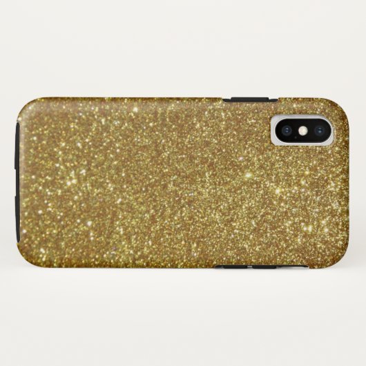 Gold Glitter Case-Mate iPhone Case (Achterkant (horizontaal))