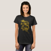 Gold Glitter Cassettebandje T-Shirt (Voorkant volledig)