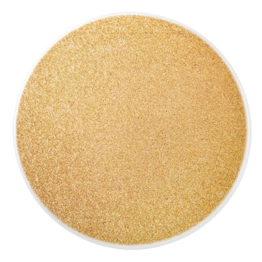 Gold Glitter Ceramic Knob. Keramische Knop (Voorkant)