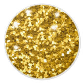 Gold Glitter Ceramic Knob. Keramische Knop (Voorkant)