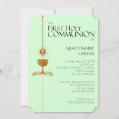 Gold Glitter Chalis First Community Invitation Kaart (Voorkant)