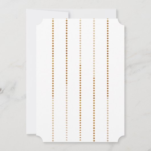 Gold Glitter Chalis First Community Invitation Kaart (Achterkant)