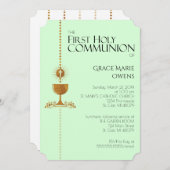 Gold Glitter Chalis First Community Invitation Kaart (Voorkant / Achterkant)