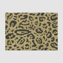 Gold Glitter Cheetah Leopard Animal Print Party Tissuepapier