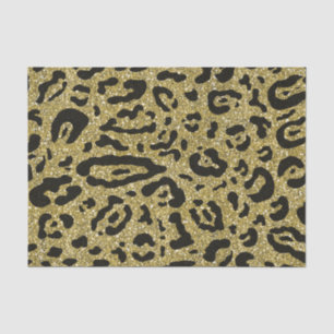 Gold Glitter Cheetah Leopard Animal Print Party Tissuepapier