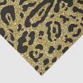 Gold Glitter Cheetah Leopard Animal Print Party Tissuepapier (Detail)