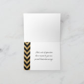 Gold Glitter Chevron Folded Hartelijk dank Bedankkaart (Binnen)