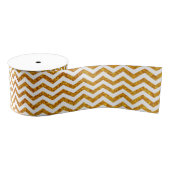 Gold Glitter Chevron Holiday Satin Ribbon Grosgrain Lint (Spoel)