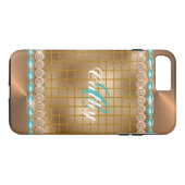 Gold Glitter Chevron met neushoorn Case-Mate iPhone Case (Achterkant (Horizontaal))