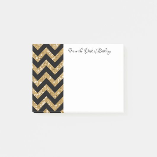 Gold Glitter Chevron Notes (Voorkant)