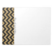 Gold Glitter Chevron Notitieblok (Voorkant)